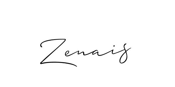 How to make Zenais signature? Allison_Script is a professional autograph style. Create handwritten signature for Zenais name. Zenais signature style 2 images and pictures png