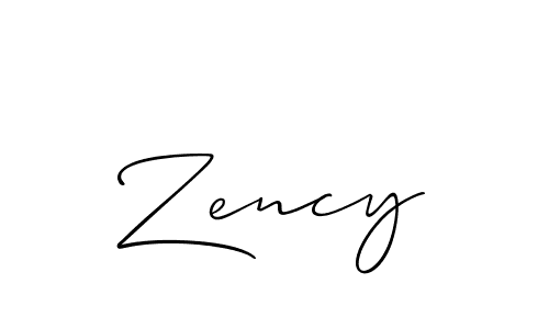 Allison_Script is a professional signature style that is perfect for those who want to add a touch of class to their signature. It is also a great choice for those who want to make their signature more unique. Get Zency name to fancy signature for free. Zency signature style 2 images and pictures png