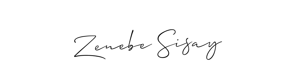Also we have Zenebe Sisay name is the best signature style. Create professional handwritten signature collection using Allison_Script autograph style. Zenebe Sisay signature style 2 images and pictures png
