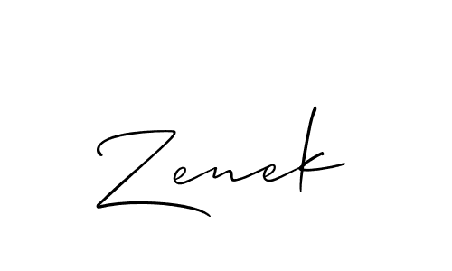 The best way (Allison_Script) to make a short signature is to pick only two or three words in your name. The name Zenek include a total of six letters. For converting this name. Zenek signature style 2 images and pictures png