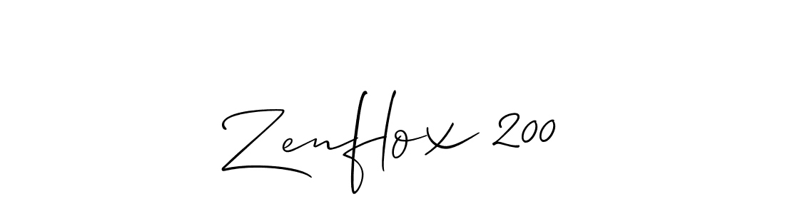 Zenflox 200 stylish signature style. Best Handwritten Sign (Allison_Script) for my name. Handwritten Signature Collection Ideas for my name Zenflox 200. Zenflox 200 signature style 2 images and pictures png