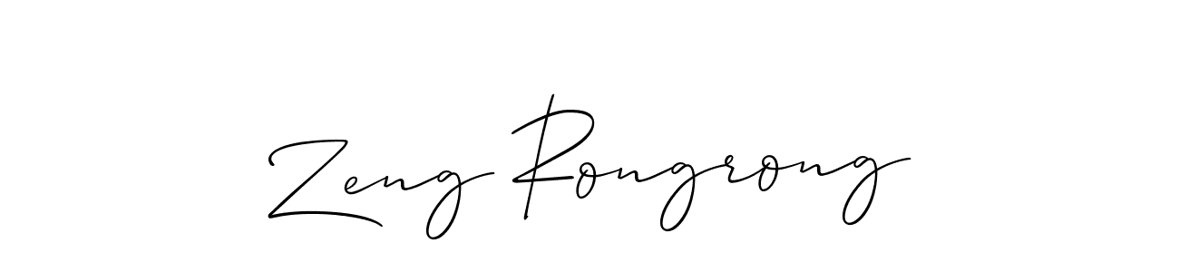 Best and Professional Signature Style for Zeng Rongrong. Allison_Script Best Signature Style Collection. Zeng Rongrong signature style 2 images and pictures png