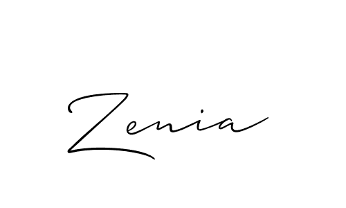 It looks lik you need a new signature style for name Zenia. Design unique handwritten (Allison_Script) signature with our free signature maker in just a few clicks. Zenia signature style 2 images and pictures png