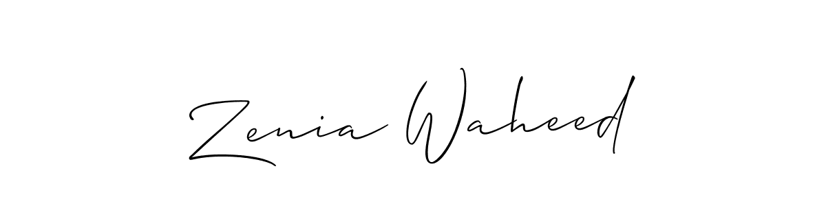 You can use this online signature creator to create a handwritten signature for the name Zenia Waheed. This is the best online autograph maker. Zenia Waheed signature style 2 images and pictures png