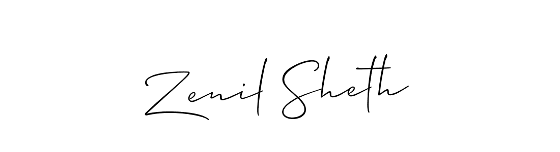 Allison_Script is a professional signature style that is perfect for those who want to add a touch of class to their signature. It is also a great choice for those who want to make their signature more unique. Get Zenil Sheth name to fancy signature for free. Zenil Sheth signature style 2 images and pictures png