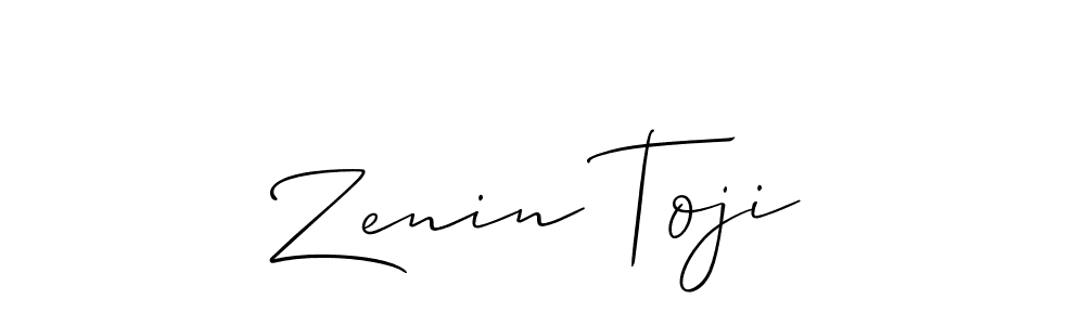 Also You can easily find your signature by using the search form. We will create Zenin Toji name handwritten signature images for you free of cost using Allison_Script sign style. Zenin Toji signature style 2 images and pictures png