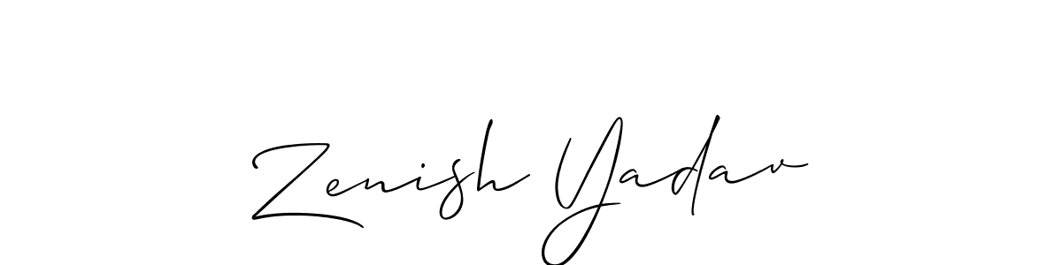 Make a short Zenish Yadav signature style. Manage your documents anywhere anytime using Allison_Script. Create and add eSignatures, submit forms, share and send files easily. Zenish Yadav signature style 2 images and pictures png