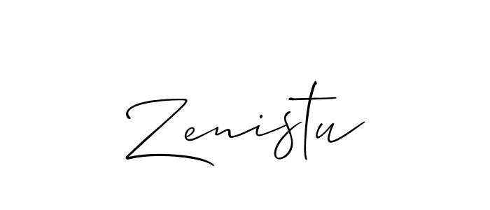 if you are searching for the best signature style for your name Zenistu. so please give up your signature search. here we have designed multiple signature styles  using Allison_Script. Zenistu signature style 2 images and pictures png