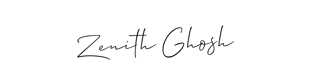 Use a signature maker to create a handwritten signature online. With this signature software, you can design (Allison_Script) your own signature for name Zenith Ghosh. Zenith Ghosh signature style 2 images and pictures png