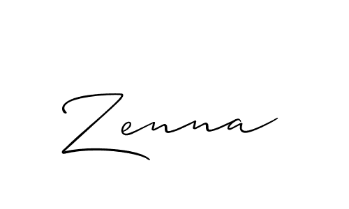 Make a beautiful signature design for name Zenna. Use this online signature maker to create a handwritten signature for free. Zenna signature style 2 images and pictures png