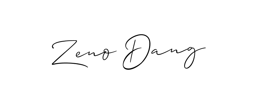 Design your own signature with our free online signature maker. With this signature software, you can create a handwritten (Allison_Script) signature for name Zeno Dang. Zeno Dang signature style 2 images and pictures png