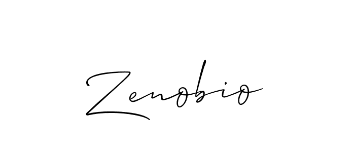 Use a signature maker to create a handwritten signature online. With this signature software, you can design (Allison_Script) your own signature for name Zenobio. Zenobio signature style 2 images and pictures png