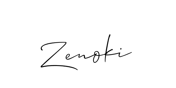 Similarly Allison_Script is the best handwritten signature design. Signature creator online .You can use it as an online autograph creator for name Zenoki. Zenoki signature style 2 images and pictures png