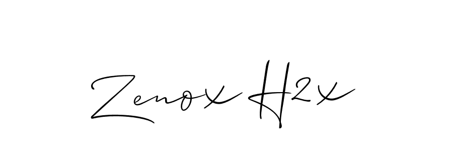 Create a beautiful signature design for name Zenox H2x. With this signature (Allison_Script) fonts, you can make a handwritten signature for free. Zenox H2x signature style 2 images and pictures png