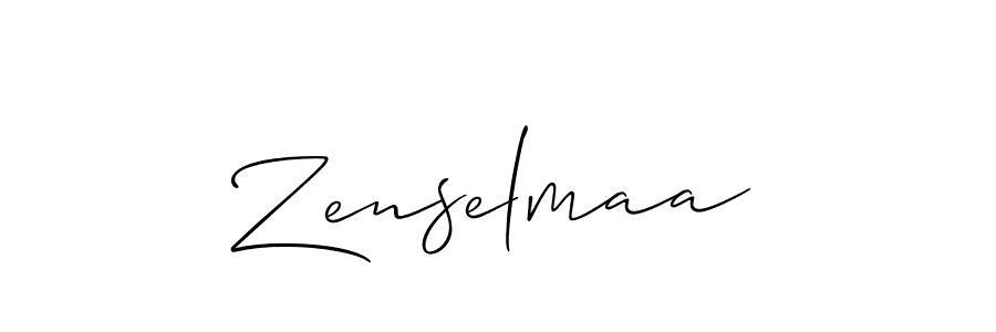 It looks lik you need a new signature style for name Zenselmaa. Design unique handwritten (Allison_Script) signature with our free signature maker in just a few clicks. Zenselmaa signature style 2 images and pictures png