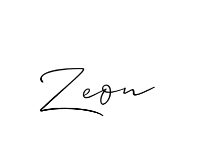 How to make Zeon signature? Allison_Script is a professional autograph style. Create handwritten signature for Zeon name. Zeon signature style 2 images and pictures png