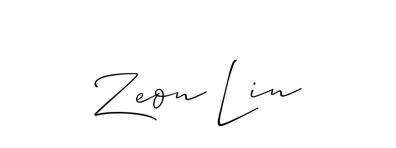 Also You can easily find your signature by using the search form. We will create Zeon Lin name handwritten signature images for you free of cost using Allison_Script sign style. Zeon Lin signature style 2 images and pictures png