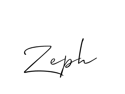 You should practise on your own different ways (Allison_Script) to write your name (Zeph) in signature. don't let someone else do it for you. Zeph signature style 2 images and pictures png