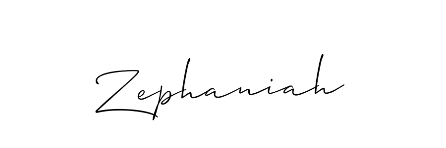 Make a beautiful signature design for name Zephaniah. With this signature (Allison_Script) style, you can create a handwritten signature for free. Zephaniah signature style 2 images and pictures png