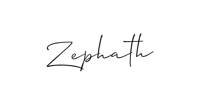 Create a beautiful signature design for name Zephath. With this signature (Allison_Script) fonts, you can make a handwritten signature for free. Zephath signature style 2 images and pictures png