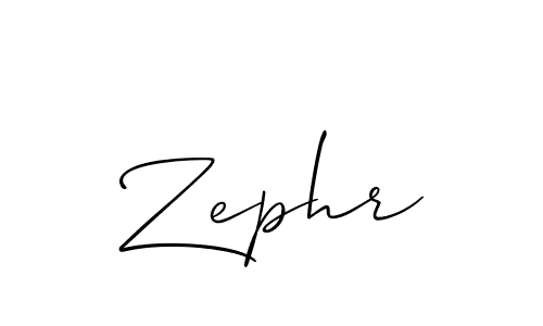 Best and Professional Signature Style for Zephr. Allison_Script Best Signature Style Collection. Zephr signature style 2 images and pictures png
