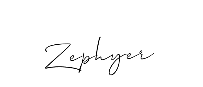 It looks lik you need a new signature style for name Zephyer. Design unique handwritten (Allison_Script) signature with our free signature maker in just a few clicks. Zephyer signature style 2 images and pictures png