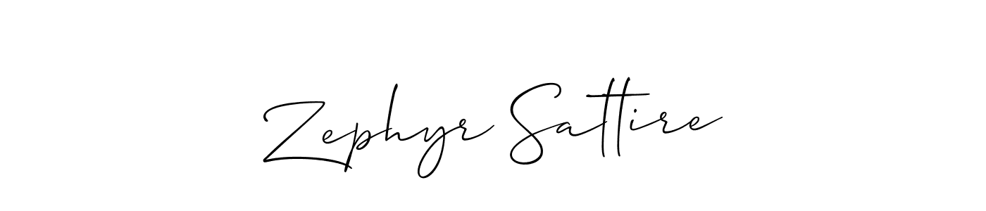 How to make Zephyr Sattire signature? Allison_Script is a professional autograph style. Create handwritten signature for Zephyr Sattire name. Zephyr Sattire signature style 2 images and pictures png
