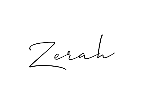 Also we have Zerah name is the best signature style. Create professional handwritten signature collection using Allison_Script autograph style. Zerah signature style 2 images and pictures png