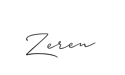 if you are searching for the best signature style for your name Zeren. so please give up your signature search. here we have designed multiple signature styles  using Allison_Script. Zeren signature style 2 images and pictures png