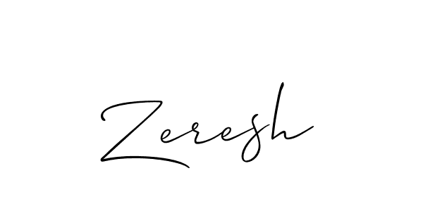 Make a beautiful signature design for name Zeresh. Use this online signature maker to create a handwritten signature for free. Zeresh signature style 2 images and pictures png