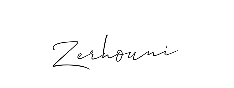 Make a beautiful signature design for name Zerhouni. Use this online signature maker to create a handwritten signature for free. Zerhouni signature style 2 images and pictures png