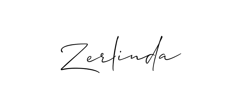 Also we have Zerlinda name is the best signature style. Create professional handwritten signature collection using Allison_Script autograph style. Zerlinda signature style 2 images and pictures png