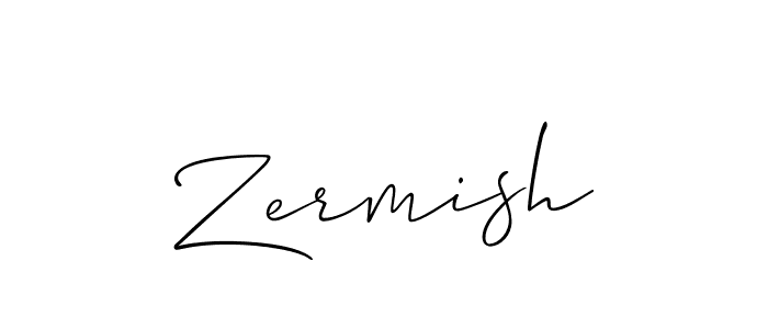 How to make Zermish signature? Allison_Script is a professional autograph style. Create handwritten signature for Zermish name. Zermish signature style 2 images and pictures png