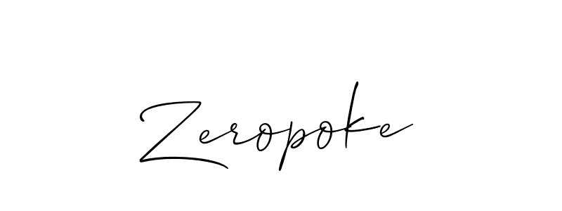 if you are searching for the best signature style for your name Zeropoke. so please give up your signature search. here we have designed multiple signature styles  using Allison_Script. Zeropoke signature style 2 images and pictures png
