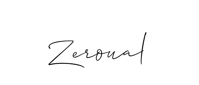 How to make Zeroual name signature. Use Allison_Script style for creating short signs online. This is the latest handwritten sign. Zeroual signature style 2 images and pictures png