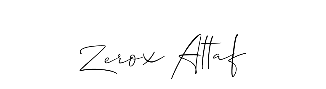 Use a signature maker to create a handwritten signature online. With this signature software, you can design (Allison_Script) your own signature for name Zerox Altaf. Zerox Altaf signature style 2 images and pictures png