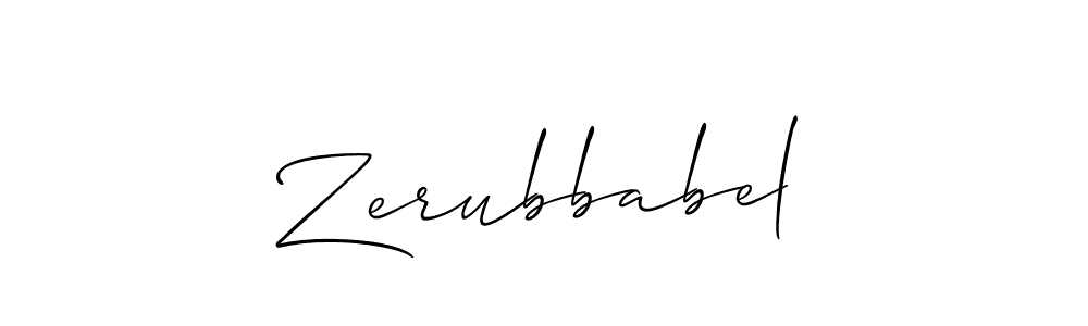 Allison_Script is a professional signature style that is perfect for those who want to add a touch of class to their signature. It is also a great choice for those who want to make their signature more unique. Get Zerubbabel name to fancy signature for free. Zerubbabel signature style 2 images and pictures png
