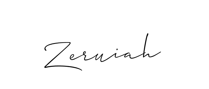 Also we have Zeruiah name is the best signature style. Create professional handwritten signature collection using Allison_Script autograph style. Zeruiah signature style 2 images and pictures png