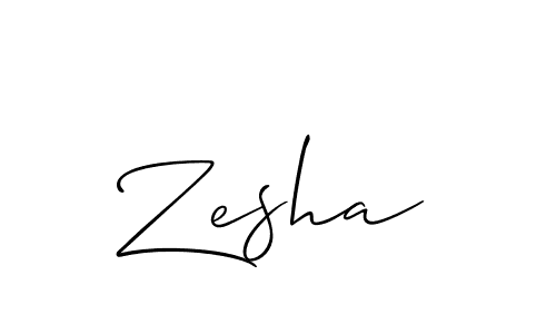 Zesha stylish signature style. Best Handwritten Sign (Allison_Script) for my name. Handwritten Signature Collection Ideas for my name Zesha. Zesha signature style 2 images and pictures png