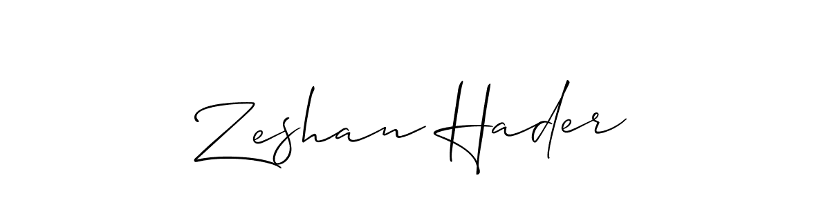 Similarly Allison_Script is the best handwritten signature design. Signature creator online .You can use it as an online autograph creator for name Zeshan Hader. Zeshan Hader signature style 2 images and pictures png