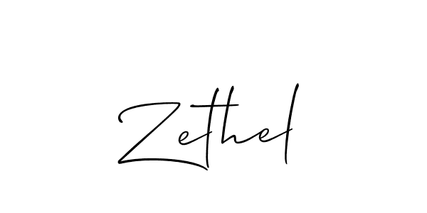 It looks lik you need a new signature style for name Zethel. Design unique handwritten (Allison_Script) signature with our free signature maker in just a few clicks. Zethel signature style 2 images and pictures png