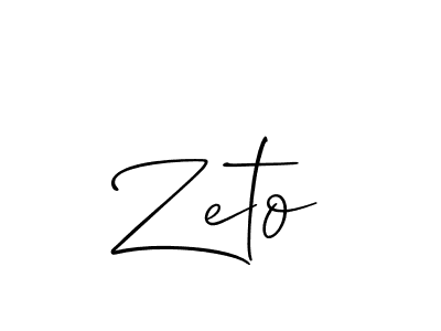 Best and Professional Signature Style for Zeto. Allison_Script Best Signature Style Collection. Zeto signature style 2 images and pictures png