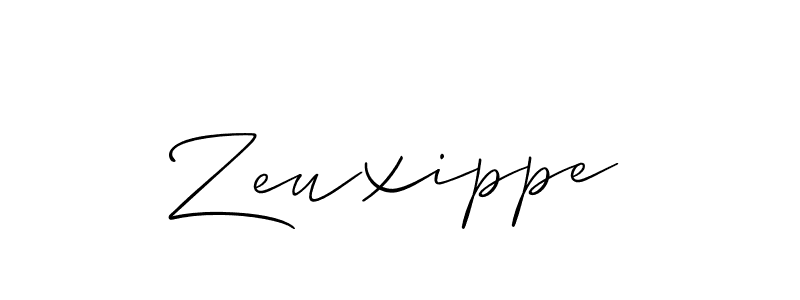 How to make Zeuxippe signature? Allison_Script is a professional autograph style. Create handwritten signature for Zeuxippe name. Zeuxippe signature style 2 images and pictures png