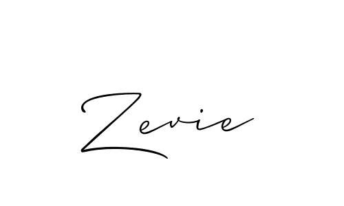 Allison_Script is a professional signature style that is perfect for those who want to add a touch of class to their signature. It is also a great choice for those who want to make their signature more unique. Get Zevie name to fancy signature for free. Zevie signature style 2 images and pictures png