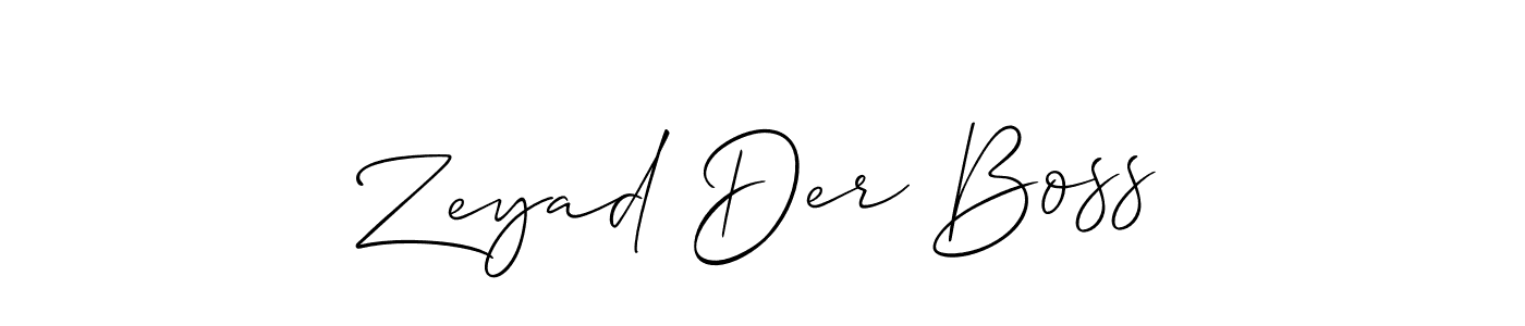 Allison_Script is a professional signature style that is perfect for those who want to add a touch of class to their signature. It is also a great choice for those who want to make their signature more unique. Get Zeyad Der Boss name to fancy signature for free. Zeyad Der Boss signature style 2 images and pictures png