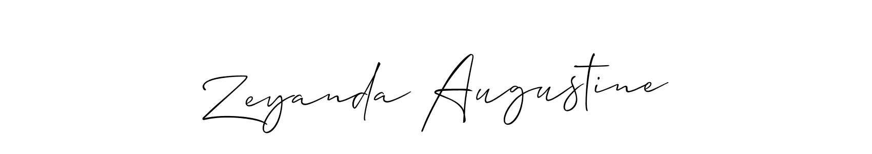 How to Draw Zeyanda Augustine signature style? Allison_Script is a latest design signature styles for name Zeyanda Augustine. Zeyanda Augustine signature style 2 images and pictures png