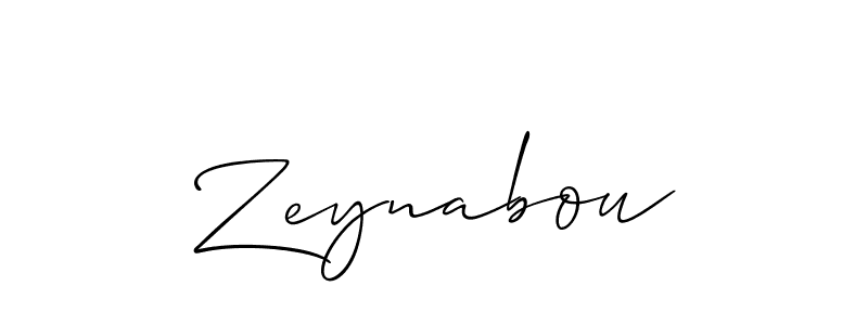 if you are searching for the best signature style for your name Zeynabou. so please give up your signature search. here we have designed multiple signature styles  using Allison_Script. Zeynabou signature style 2 images and pictures png