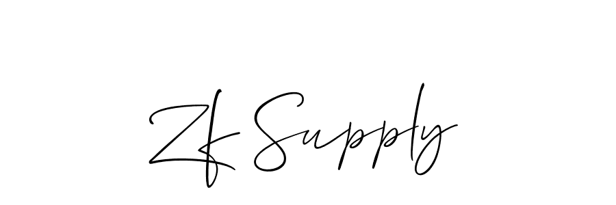 The best way (Allison_Script) to make a short signature is to pick only two or three words in your name. The name Zf Supply include a total of six letters. For converting this name. Zf Supply signature style 2 images and pictures png