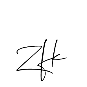 Zfk stylish signature style. Best Handwritten Sign (Allison_Script) for my name. Handwritten Signature Collection Ideas for my name Zfk. Zfk signature style 2 images and pictures png