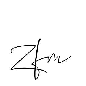 Make a beautiful signature design for name Zfm. Use this online signature maker to create a handwritten signature for free. Zfm signature style 2 images and pictures png